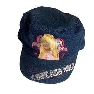 Disney Hannah Montana Blue Jean Rock and Roll Pop Star Cap Hat Y2K Nostalgia